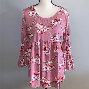 Boutique Baby Doll Floral Blouse